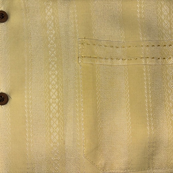Jamaica Jaxx Yellow Short Sleeved Silk Shirt, Size XL - Picture 6 of 8